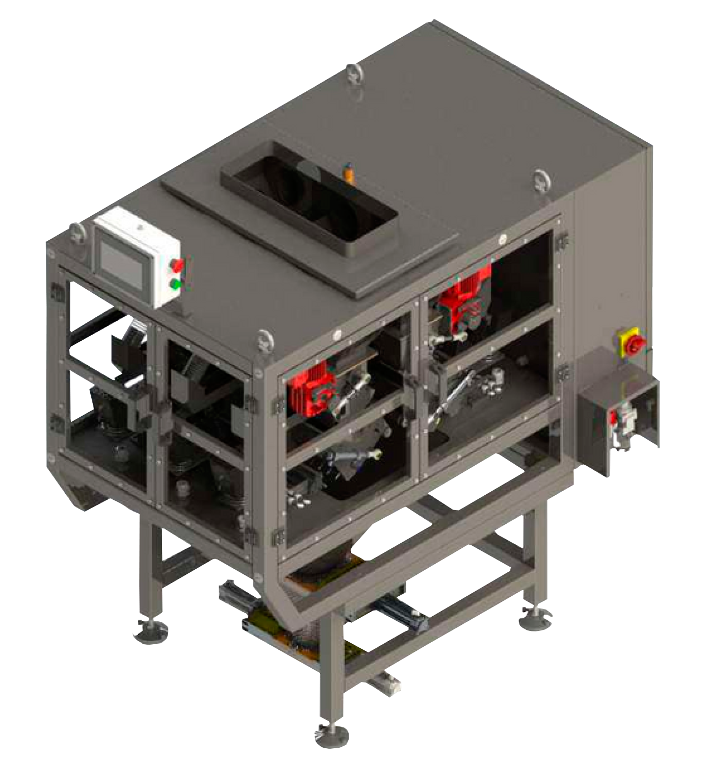 Dosificador Gravimétrico con Motorreductor y canaleta vibrante